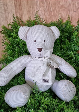 URSO MY LOVE  - M  COR BEGE ESTAMPA XADREZ