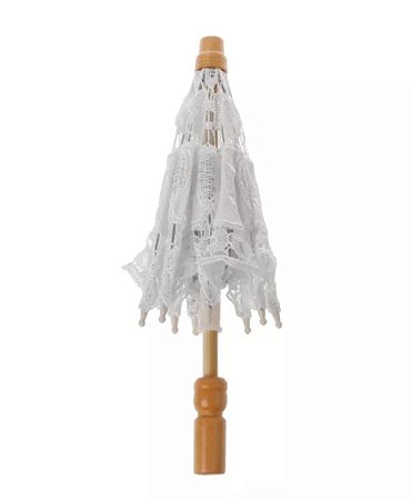 SOMBRINHA DE RENDA PARA BONECA - BRANCO