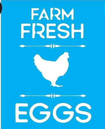 STENCIL FARM FRESH EGGS