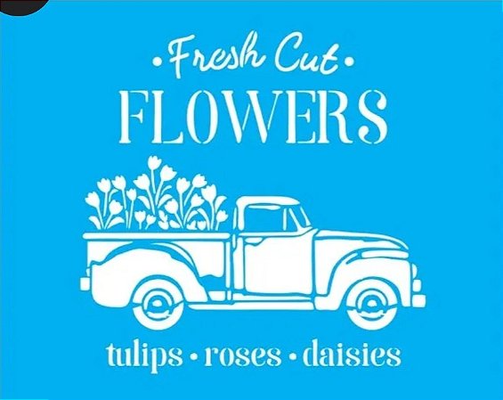 STENCIL FRESH CUT FLOWERS
