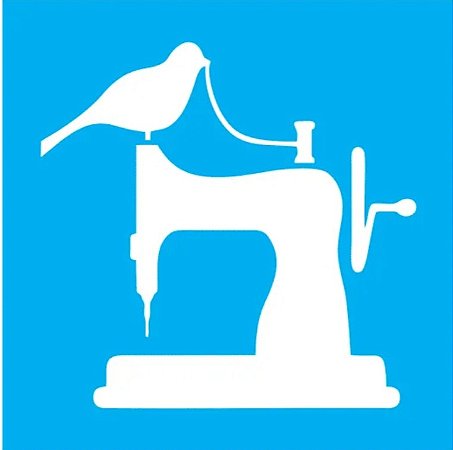 STENCIL COSTURA MÁQUINA E PASSARINHO
