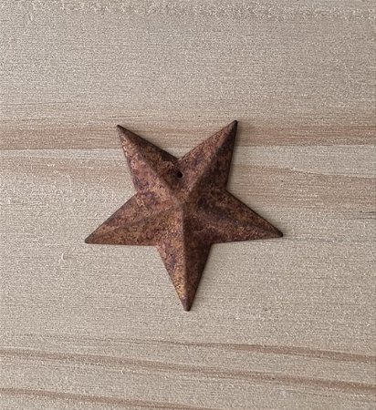 ESTRELA DE METAL ENFERRUJADA - 4,5cm