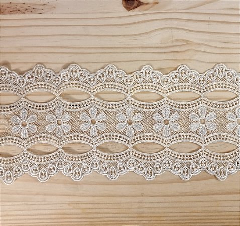 RENDA DE GRIPIR LA BELLE - COR BEGE