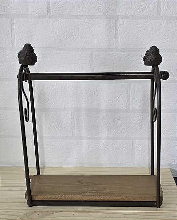 SUPORTE DE MESA EM FERRO - MARROM