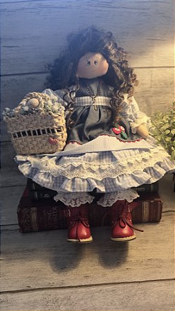 KIT BONECA ROSE CAMPESTRE - COSTURADO