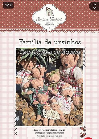 PROJETO DIGITAL - FAMÍLIA  DE URSINHOS QUERIDINHOS DA RENATA