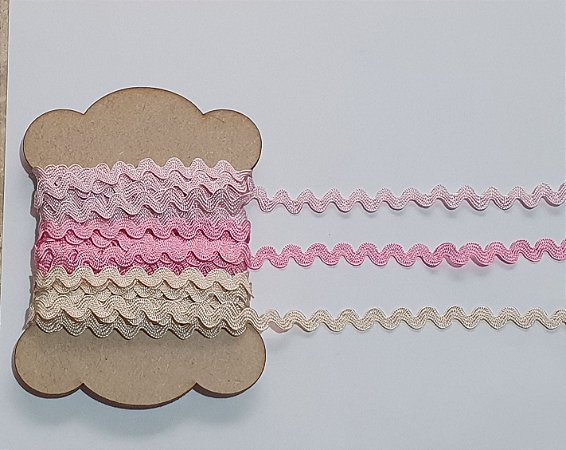 SIANINHA 3 CORES - ROSA BEBÊ / ROSA/BEGE- 5MM