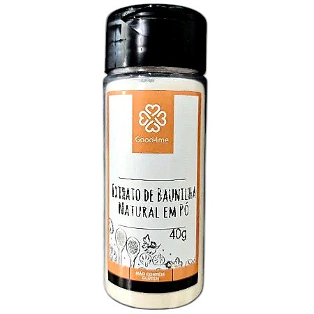 Extrato de Baunilha Natural em Pó - Pote - 40g