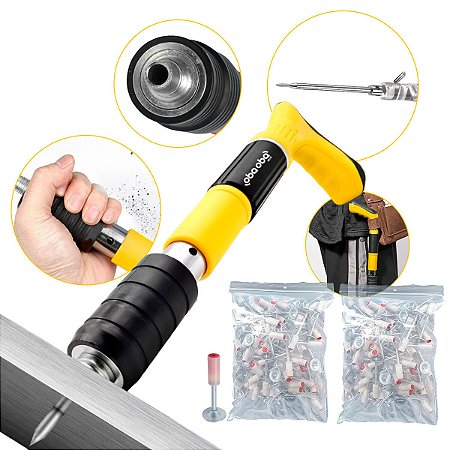 Kit Pistola de Fixação Finca Pino com 220 Pregos  OOM-1991  Modelo OOM-KIT010
