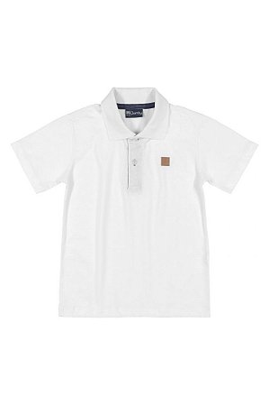 camisa polo bebe branca