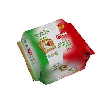 Torrada VEG com Espinafre, Aminna, 90g - ID: 222