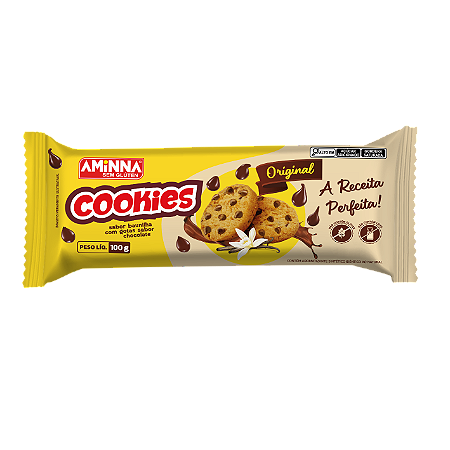 Cookies Original Sem Glúten Aminna, 100g - ID: 237