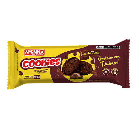 Cookies DoubleChoco Sem Glúten Aminna, 100g - ID: 236