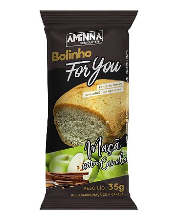 Bolinho de Maçã com Canela Sem Glúten For You Aminna 35g - ID: 210