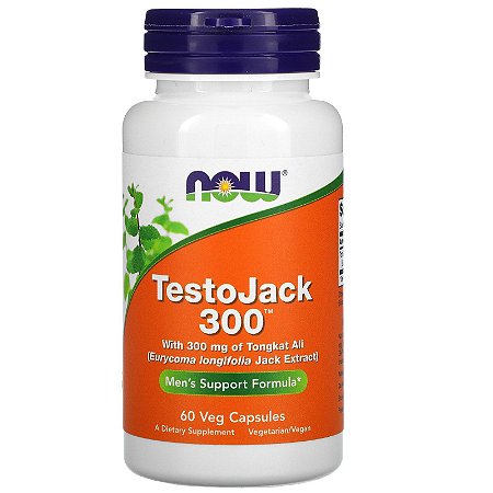 TestoJack (LongJack) Now Foods - 60 cápsulas de 300 mg
