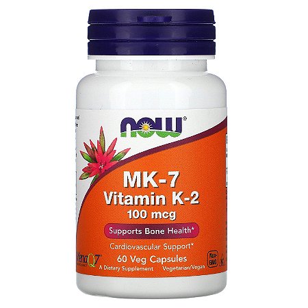 Vitamina K2 MK7 Now Foods - 60 cápsulas de 100 mcg