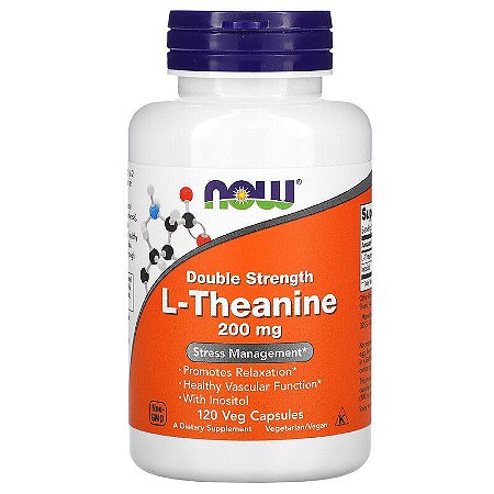L-Teanina com Inositol Now Foods - 120 cápsulas de 200 mg
