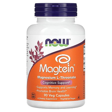 Magtein L-Treonato de Magnésio Now Foods - 90 cápsulas