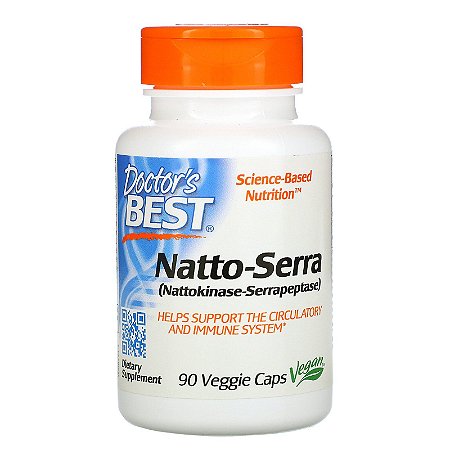 Natto-Serra (Nattokinase e Serrapeptase) Doctors Best - 90 Cápsulas