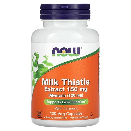 Silimarina/Milk Thistle/Extrato de Cardo Mariano Now Foods - 120 cápsulas de 150 mg