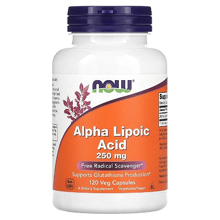 Ácido Alfa Lipóico (Alpha Lipoic Acid) Now Foods - 120 cápsulas de 250 mg