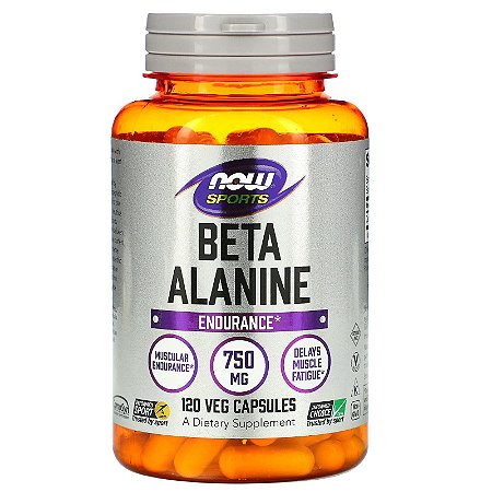 Beta-alanina Now Foods - 120 cápsulas de 750 mg