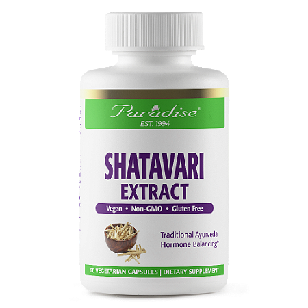 Shatavari Orgânico Paradise Herbs - 60 cápsulas de 250 mg