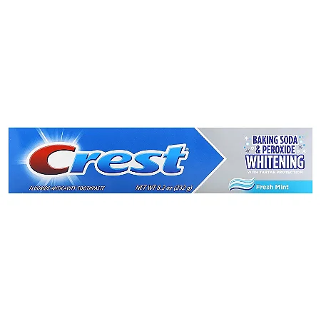 Creme Dental Crest Whitening Clareador Peroxide Baking Soda - 232 Gramas