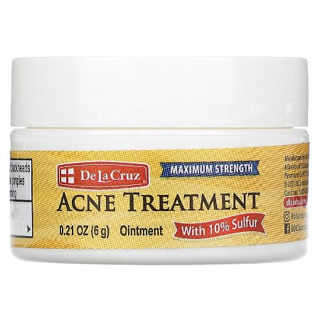 Pomada De La Cruz Enxofre Secativa de Acne - Reduz Cravos e Espinhas - 6 gramas