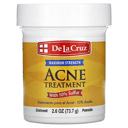 Pomada De La Cruz Enxofre Secativa de Acne - Reduz Cravos e Espinhas - 73 gramas