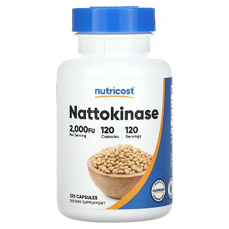 Nattokinase Nutricost - 120 cápsulas de 2000 FU