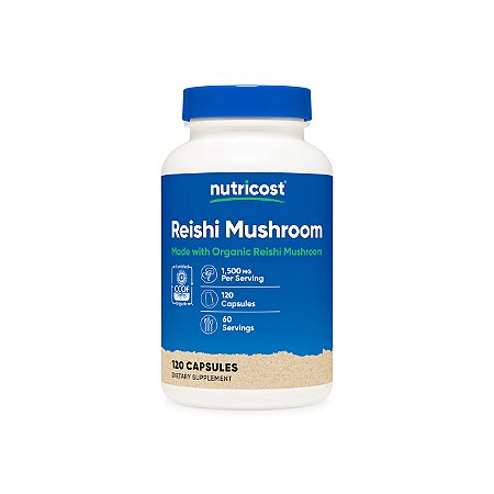Reishi Mushroom (Cogumelo Reishi) Nutricost - 120 cápsulas
