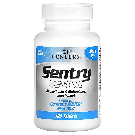 Multivitamínico e Multimineral Sentry Senior Men 21ST Century - 100 tabletes