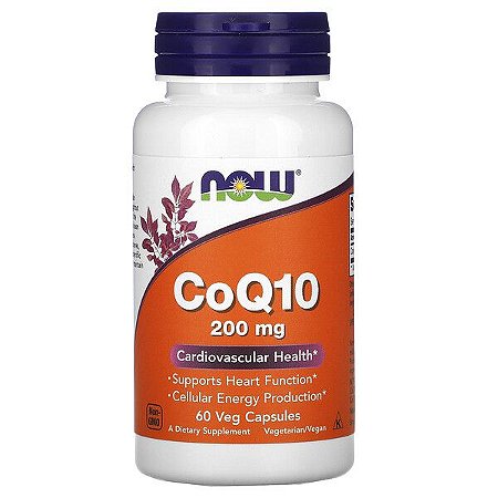 Coenzima Q10 (CoQ10) Now Foods - 60 cápsulas de 200 mg