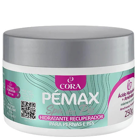 Hidratante Spa dos Pés Cora (Pémax) Ácido Hialurônico +Amêndoas Pote 250g Marca: Cora