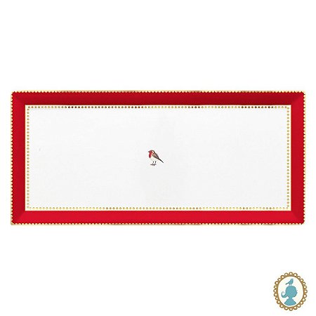 Travessa 33 Retangular Vermelho - Love Birds