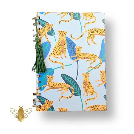 Caderno onça com blocos de notas adesivos