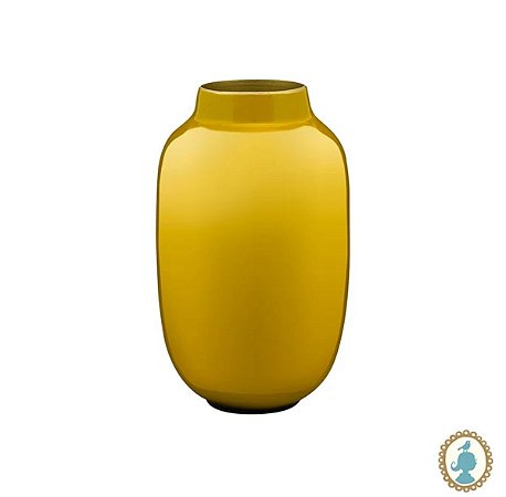 Mini Vaso de Metal Oval Amarelo - Home Accessories