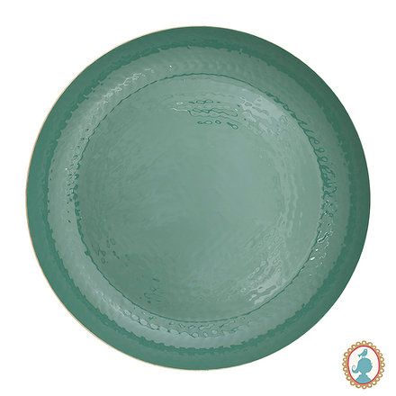 Bandeja Esmaltada 50 Verde Grande Blushing Birds