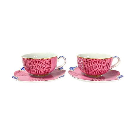 Set/2 Xícara de Cafezinho Rosa Pip Studio Royal