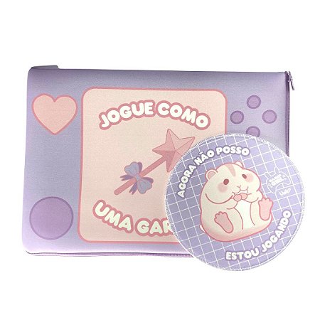 Capa de Notebook com Mouse Pad Gamer Girl