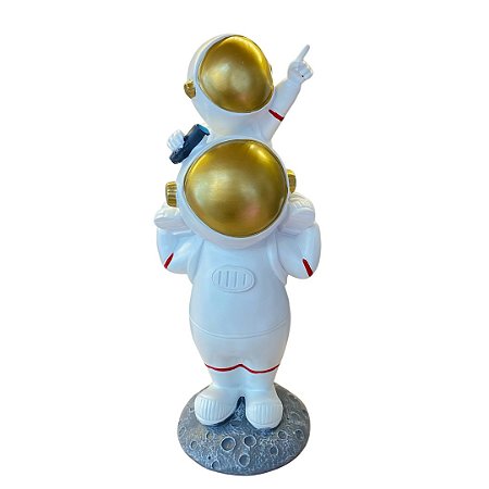 Escultura Decorativa - Astronauta Pai e Filho