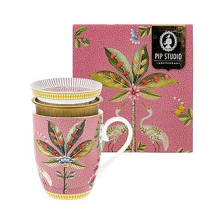 Set Tea For One com 3 Peças Rosa - La Majorelle