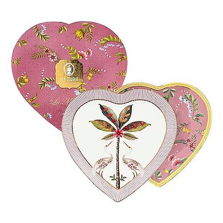 Set/2 Pratos em Forma de Coração Rosa - La Majorelle
