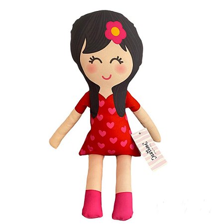 Boneca Naninha de Pano Morena Com Enchimento
