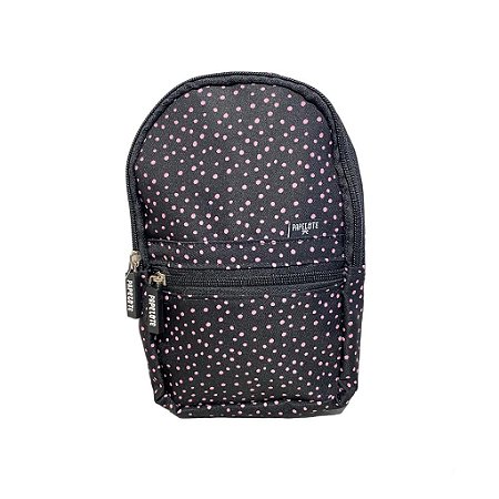 Estojo Mochila Poá Rosa