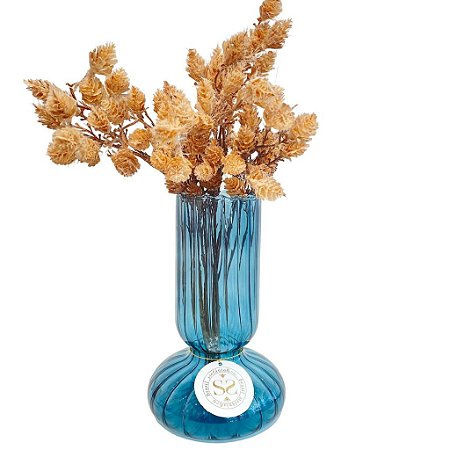 Vaso Canelado Azul Bliss