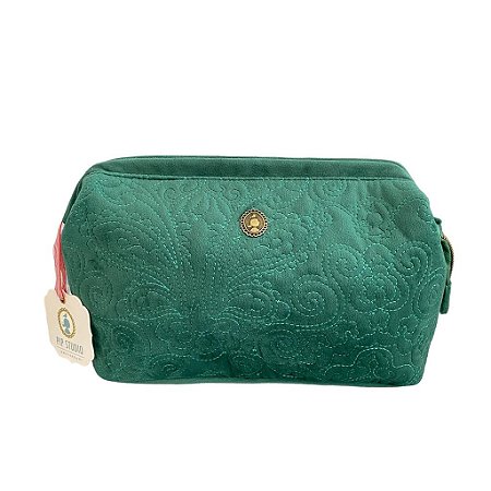 Necessaire Grande Velvet Quilted Verde