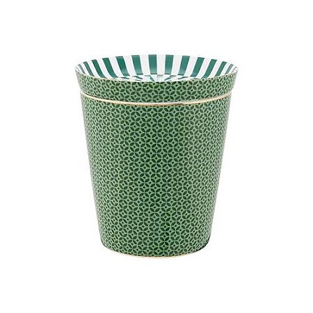 Set com Caneca s/ Alça Tiles e Mini Prato Verde - Mugs & Match