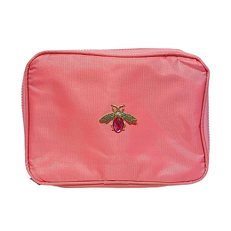 Estojo Baú Rosa Bee